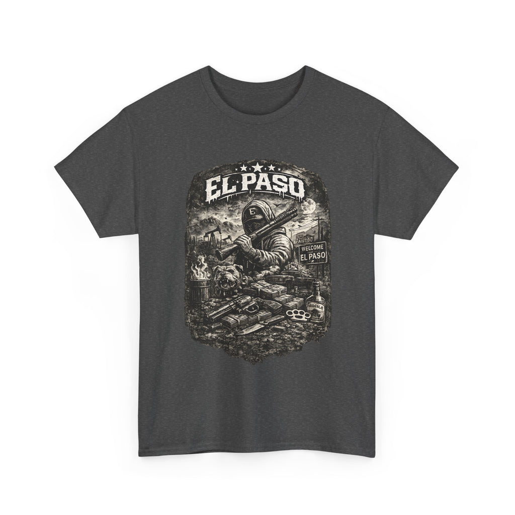 El Paso Texas T Shirt Streetwear Graphic Tee, Dark Urban Border City Shirt, Unisex Western Style