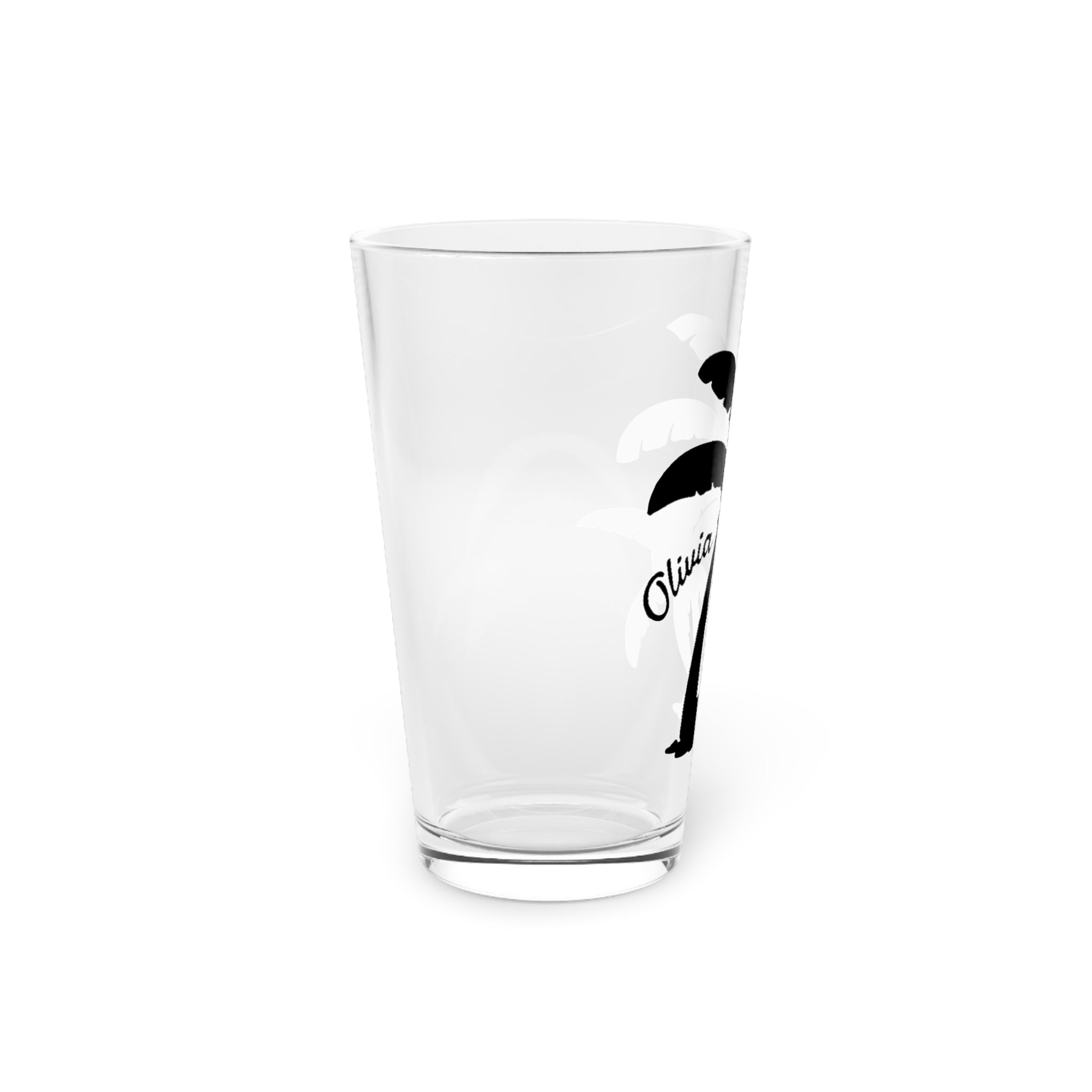 Personalized Palm Tree Pint Glass  Custom Name Tropical Beer Glass  Beach Lover Gift, Summer Barware, Vacation Vibes Cup