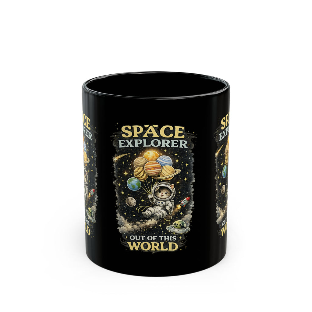 Space Explorer Cat Mug Cute Astronaut Kitty Coffee Cup Out of This World Gift