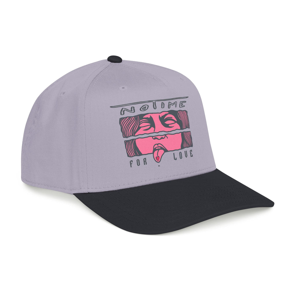 Baseball Cap No Time for Love Retro Graphic Mid Profile Hat