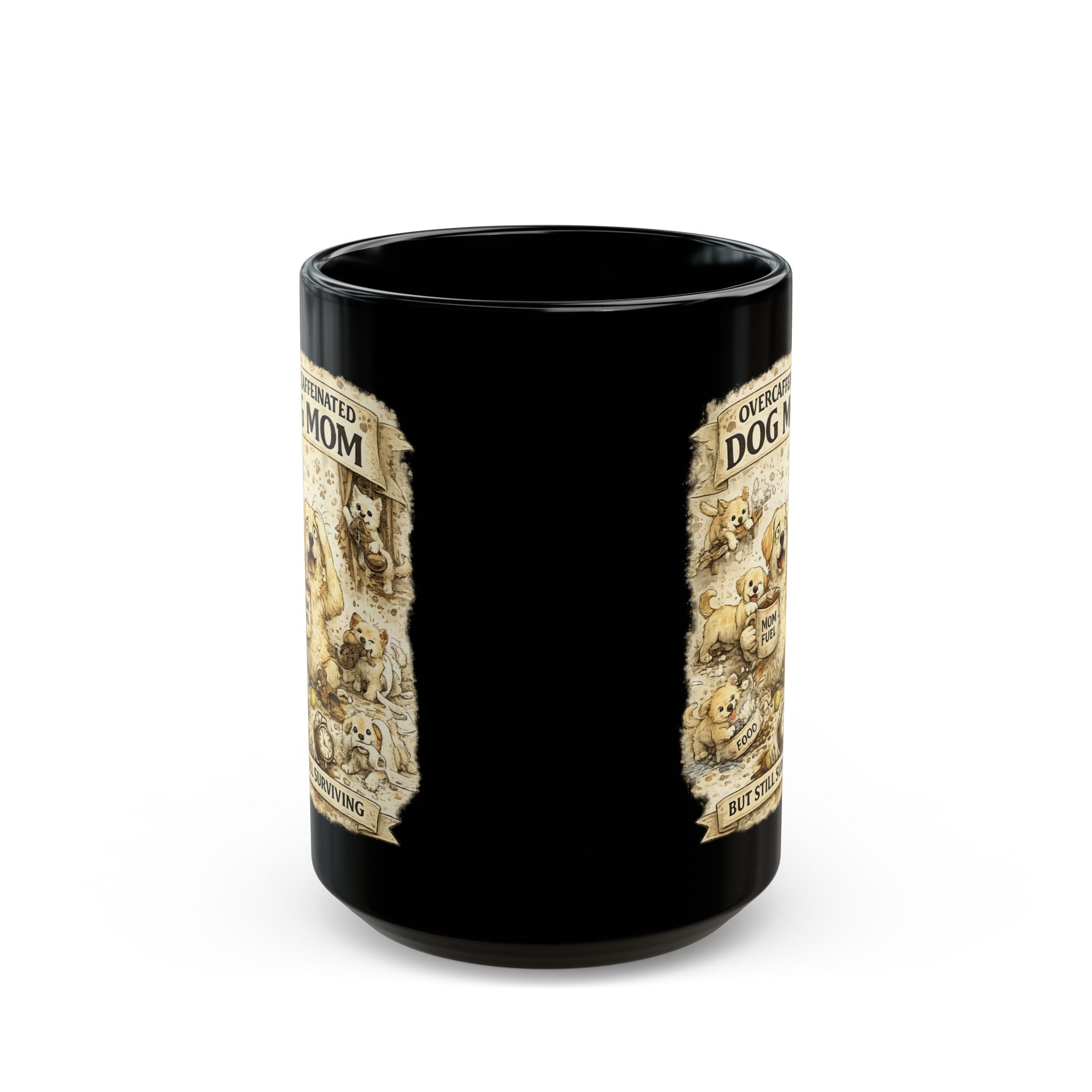 Overcaffeinated Dog Mom Mug Funny Dog Mom Coffee Cup Dog Lover Gift