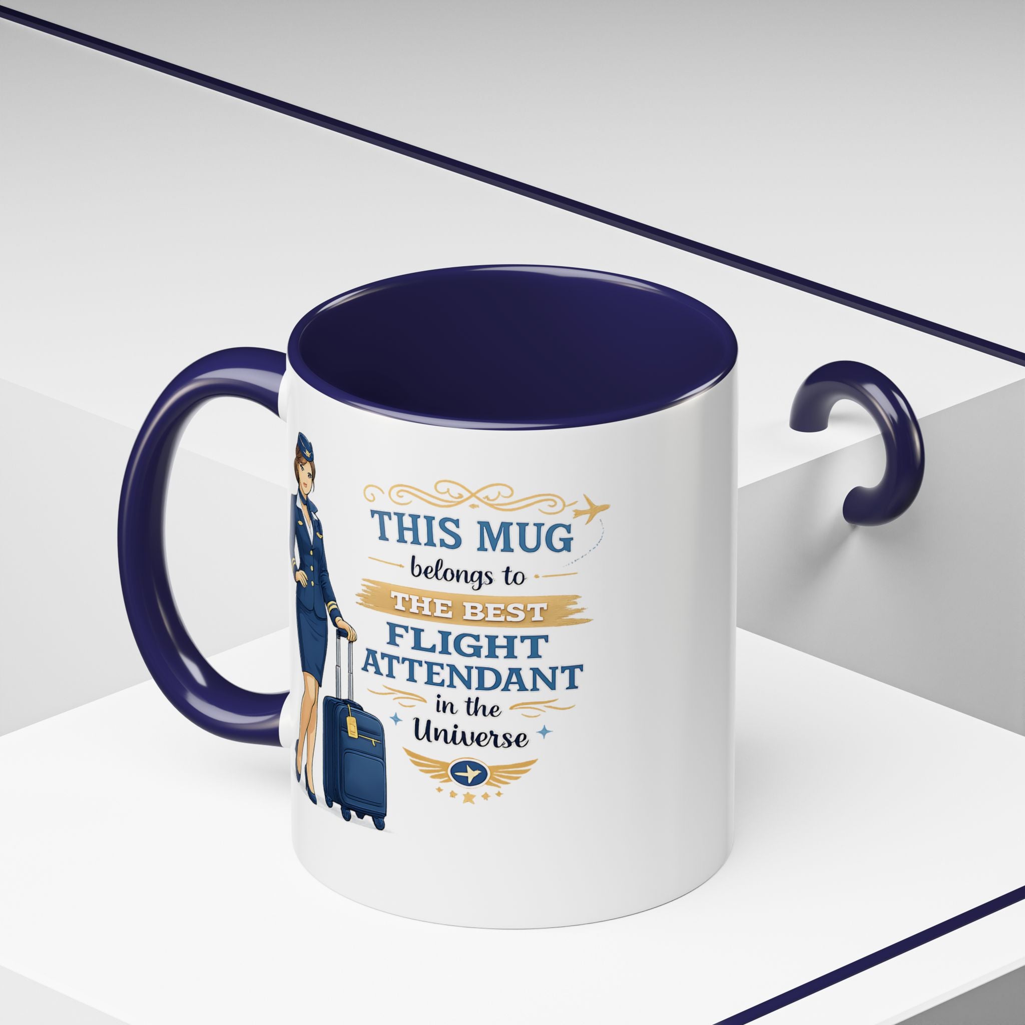 Best Flight Attendant Mug  This Mug Belongs To The Best Flight Attendant in the Universe, Cabin Crew Coffee Mug Gift