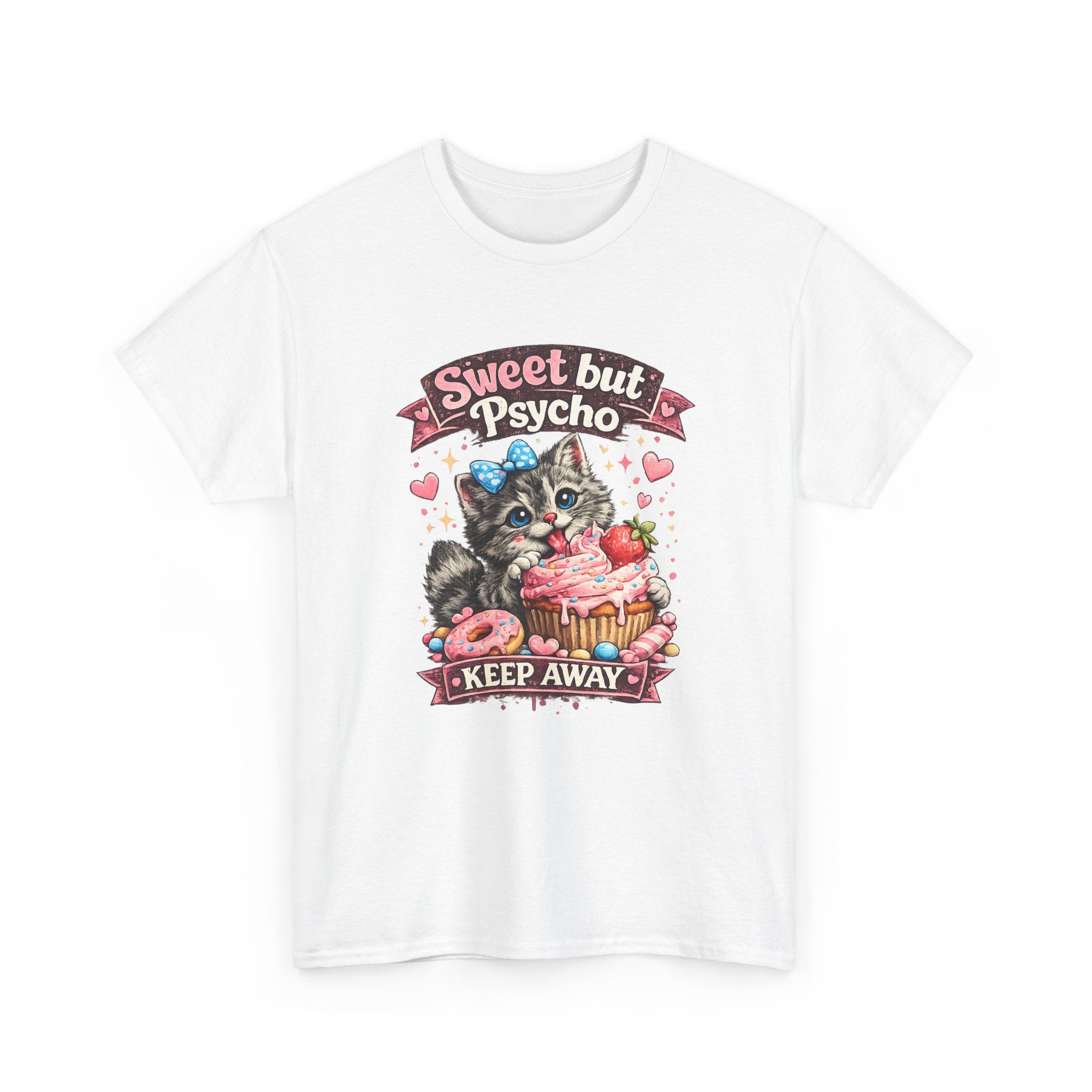 Sweet But Psycho Cat Shirt  Cute Funny Cat T Shirt, Kawaii Cat Graphic Tee, Cat Lover Gift