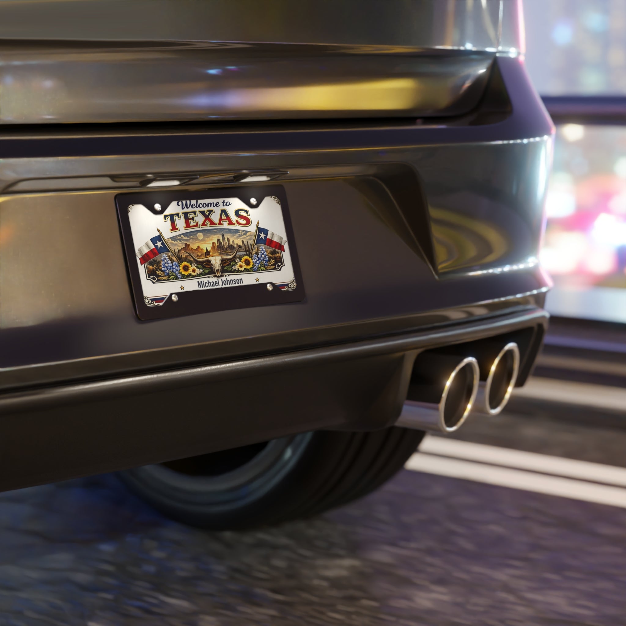 Personalized Texas License Plate Sign Custom Name Texas Wall Decor | Vintage Western USA Metal Sign