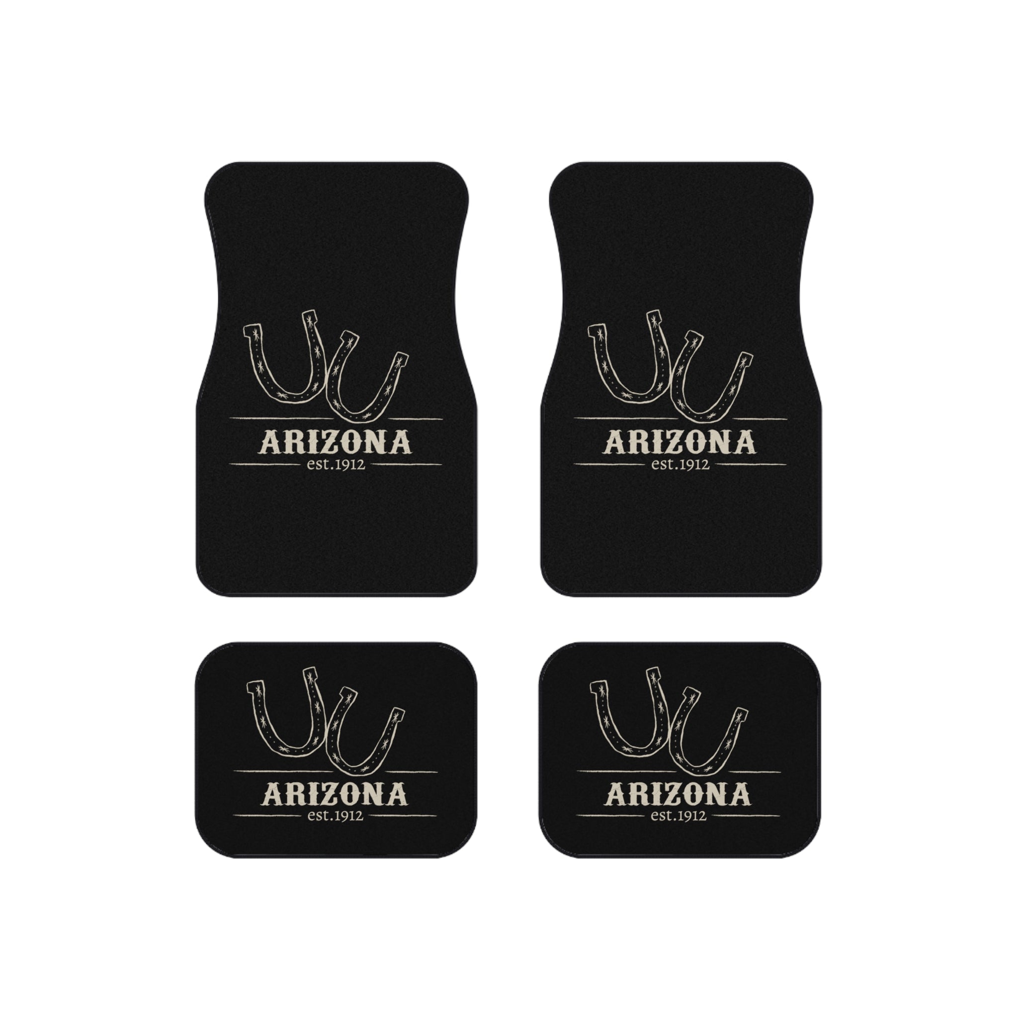 4 Piece Universal Arizona Car Floor Mats Set Western Vintage Auto Interior Accessories