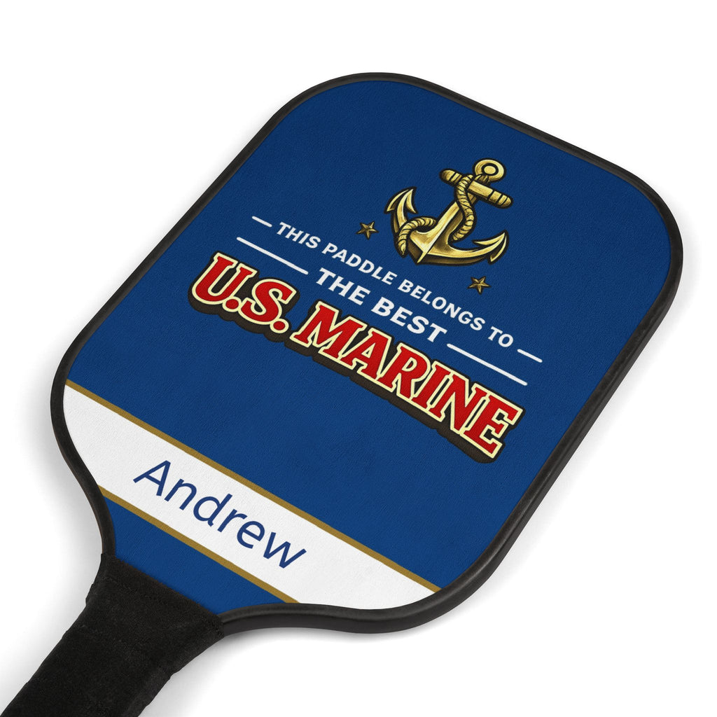Personalized Marine Pickleball Paddle Set | Best Marine Gift | Custom Military Pickleball Gift | US Marine Birthday Gift | Gift for Him