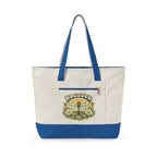 Blessed Dragonfly Floral Zippered Canvas Tote | Nature Tote Bag