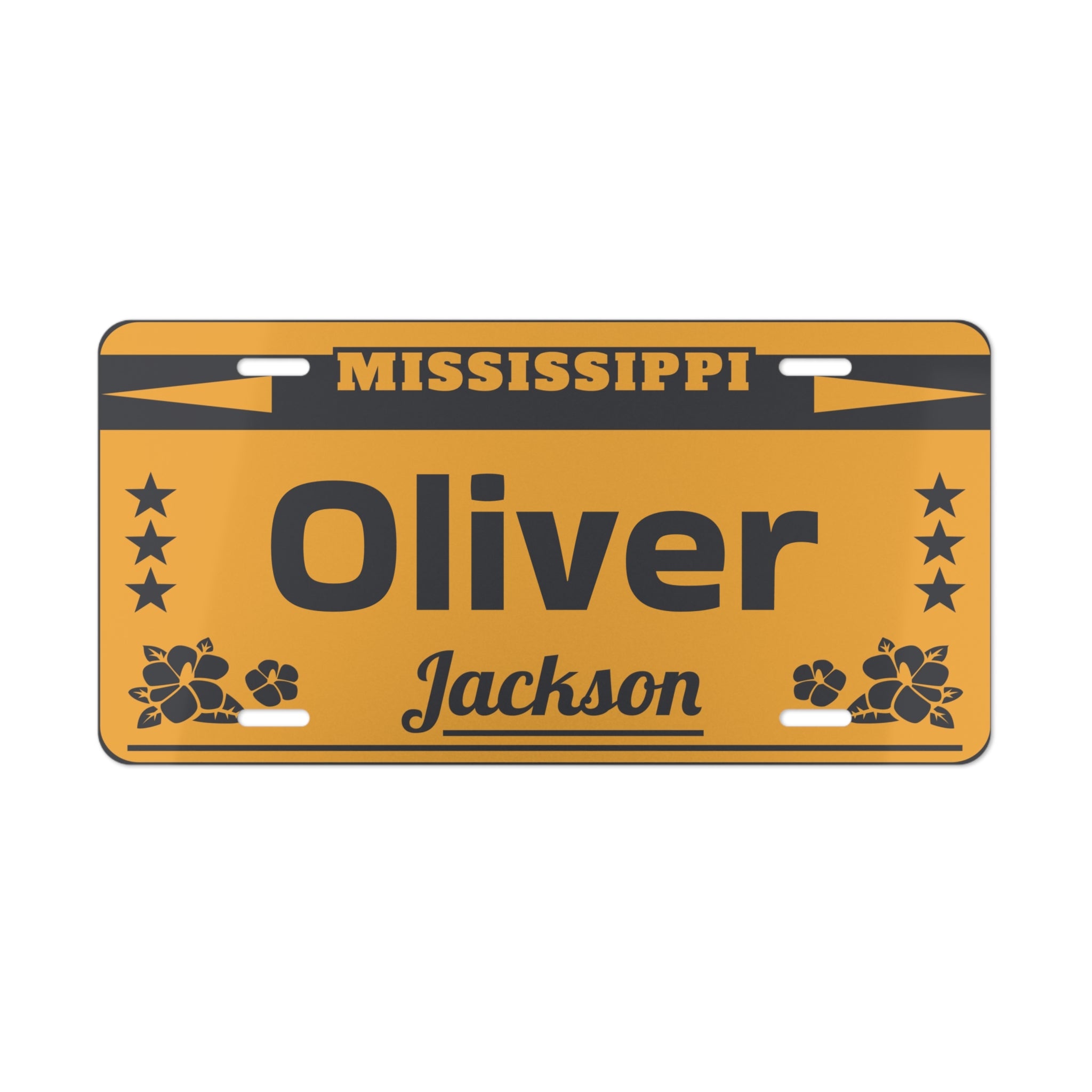 Personalized Mississippi License Plate Sign | Custom Name Metal Wall Decor | Vintage Car Tag Style Gift