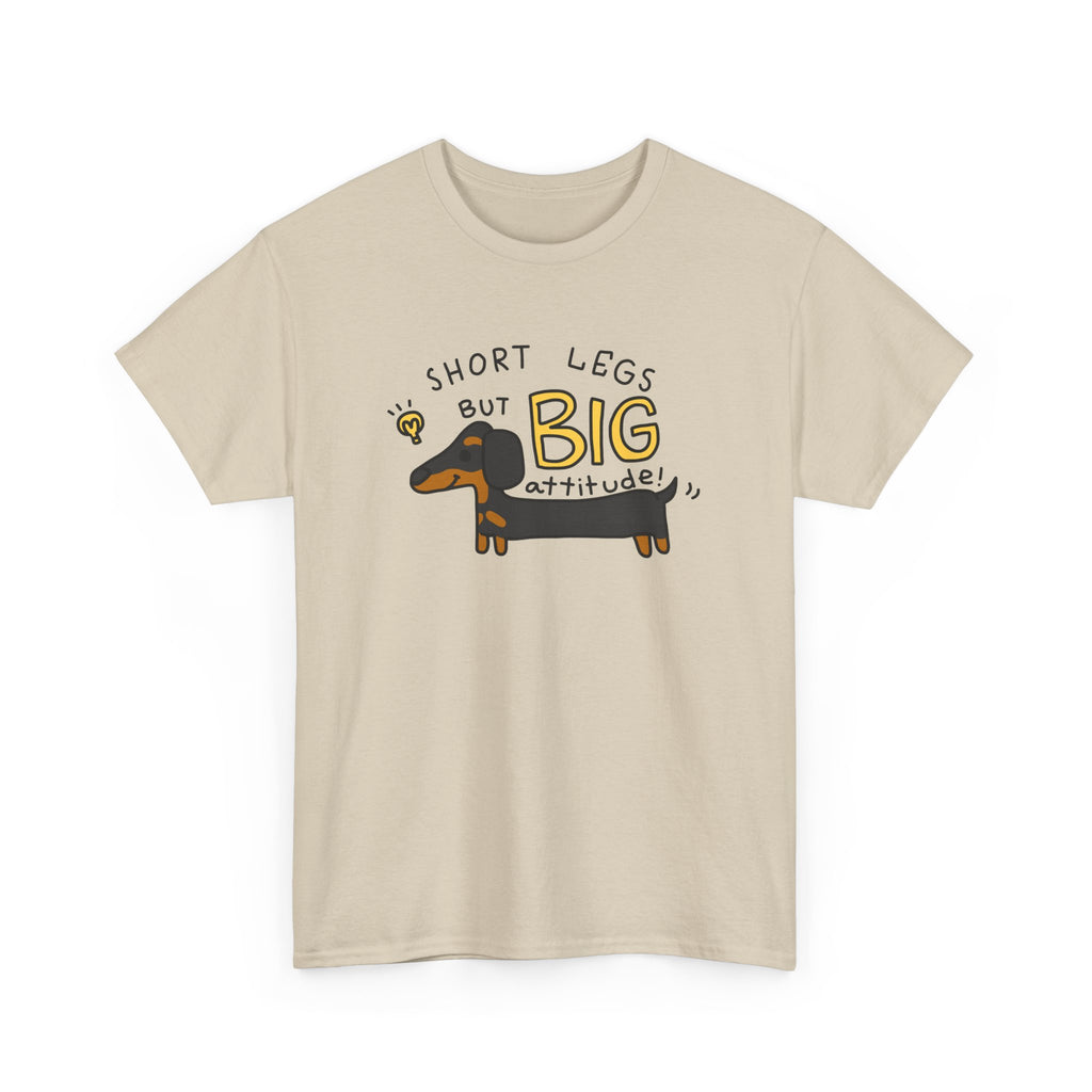 Dachshund T Shirt Short Legs Big Attitude Funny Dog Lover Tee Cute Wiener Dog Shirt Gift for Dog Moms