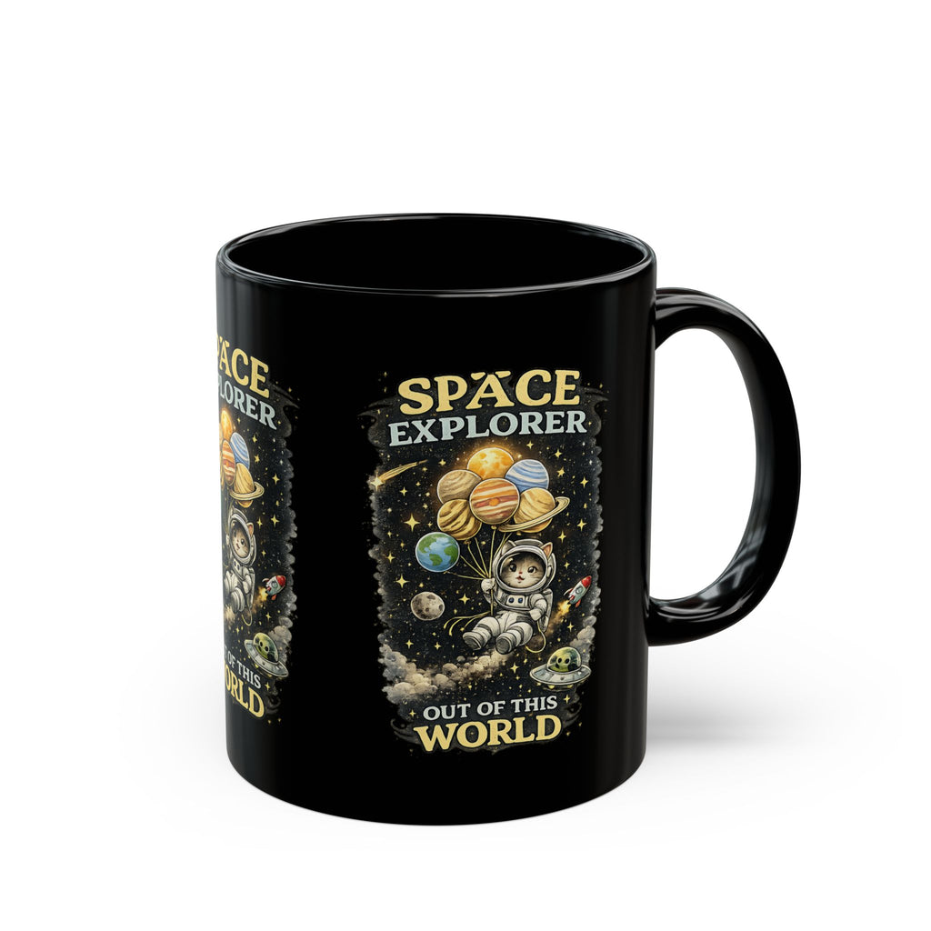 Space Explorer Cat Mug Cute Astronaut Kitty Coffee Cup Out of This World Gift