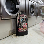 Sweet But Psycho kitten Laundry Bag | Cute Cat Dessert Illustration, Keep Away