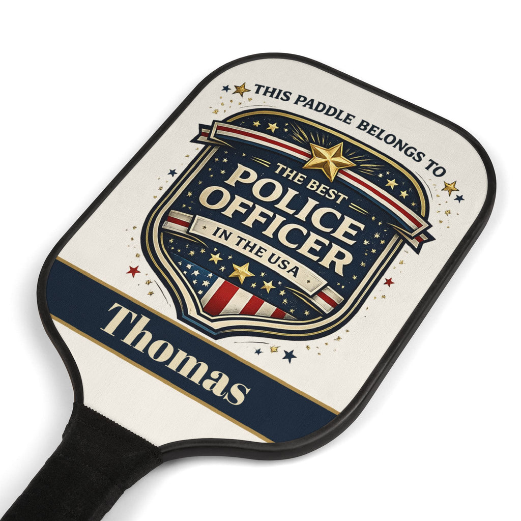 Personalized Police Officer Pickleball Paddle Set | Custom Law Enforcement Gift | Best Cop Gift USA