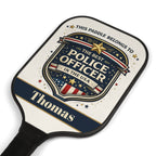 Personalized Police Officer Pickleball Paddle Set | Custom Law Enforcement Gift | Best Cop Gift USA
