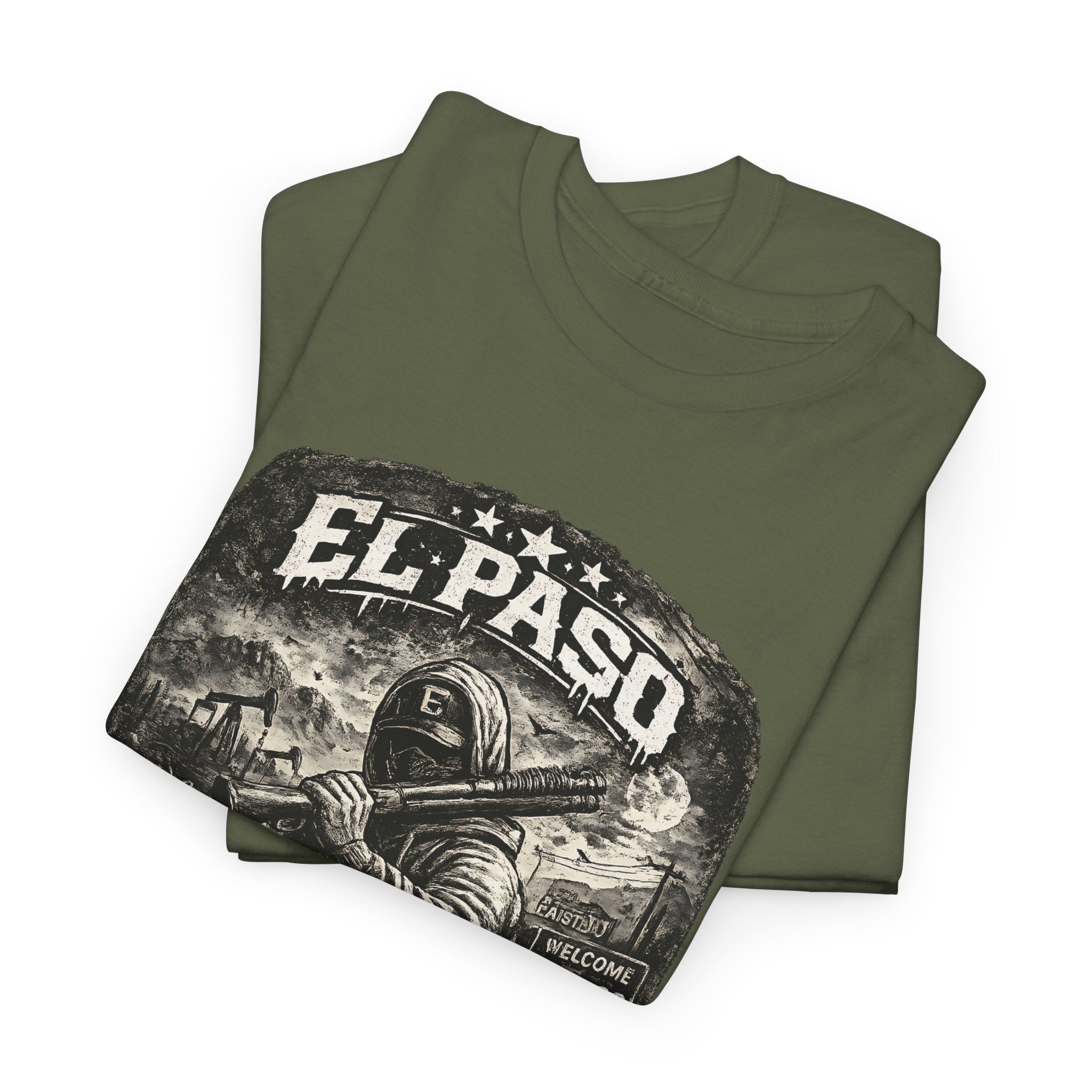 El Paso Texas T Shirt Streetwear Graphic Tee, Dark Urban Border City Shirt, Unisex Western Style