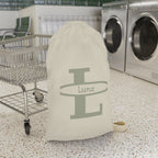 Monogram L with Name Laundry Bag | Personalized Initial Canvas Laundry Bag