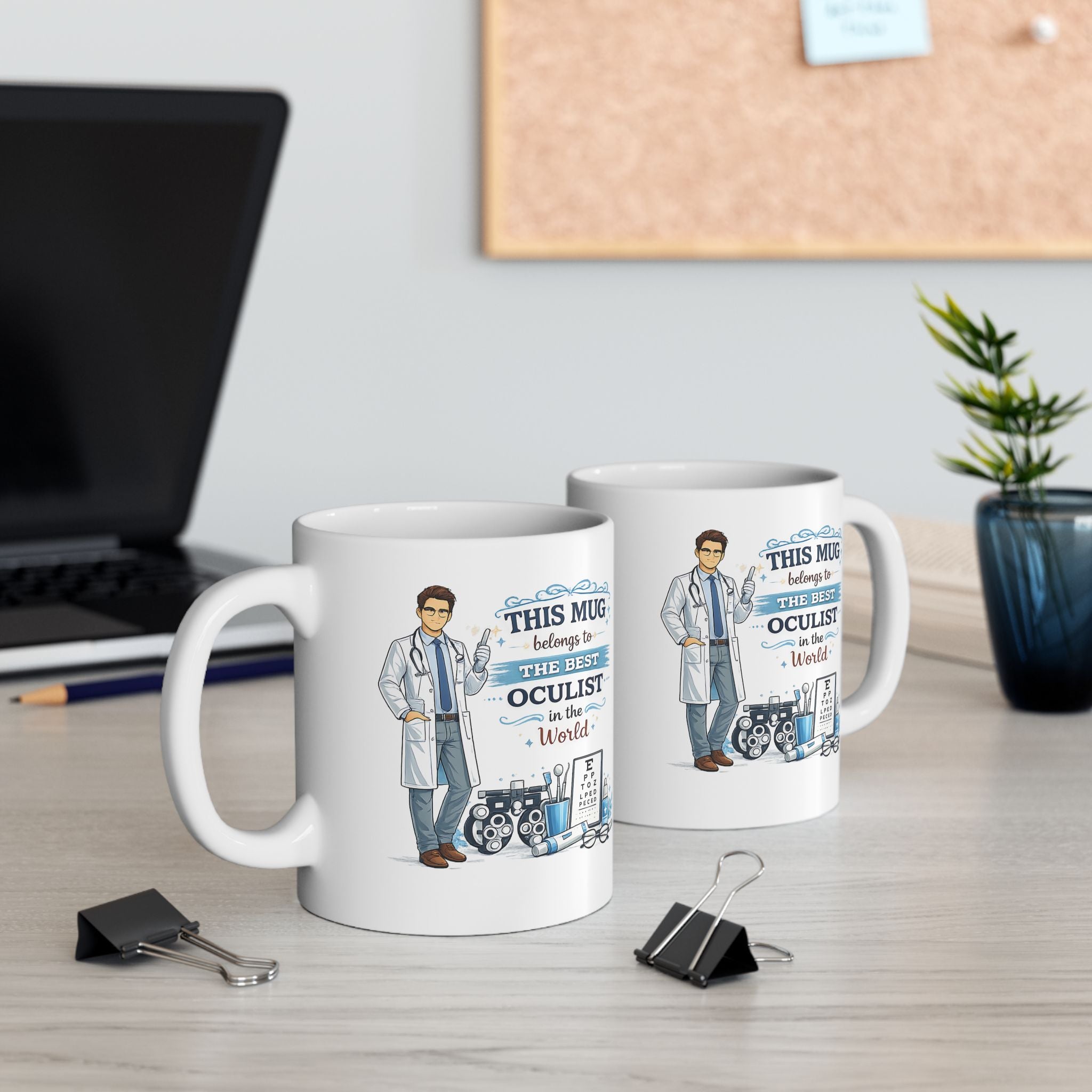 Best Oculist Mug  This Mug Belongs To The Best Oculist in the World, Eye Doctor Coffee Mug Gift