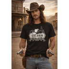 Saloon Vintage Western T-Shirt  Cowboy Hat & Desert Graphic
