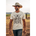 Western Saloon T-Shirt  Vintage Cowboy Guns & Hat Graphic Tee