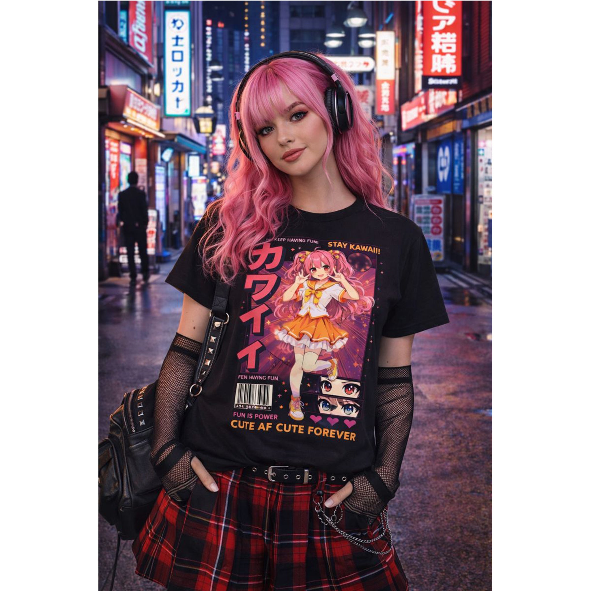 Kawaii Anime Girl T Shirt Japanese Streetwear Tee Cute Anime Shirt Otaku Gift Aesthetic Graphic Tee