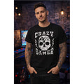 Crazy Gamer T Shirt Skull Gaming Tee Funny Gamer Shirt Video Game Gift for Gamers Streetwear Graphic Tee
