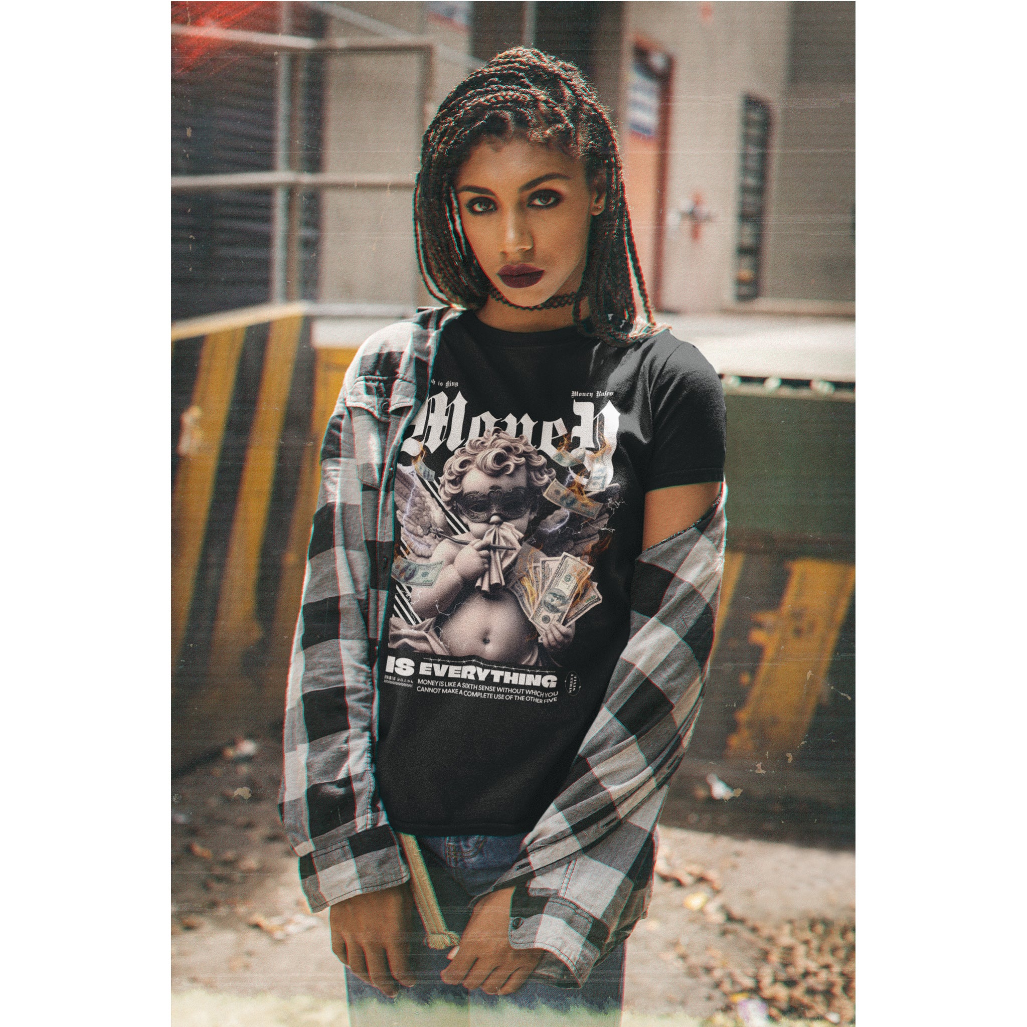 Money Is Everything Streetwear Shirt  Dark Angel Graphic T Shirt, Urban Money Aesthetic Tee, Street Style Gift