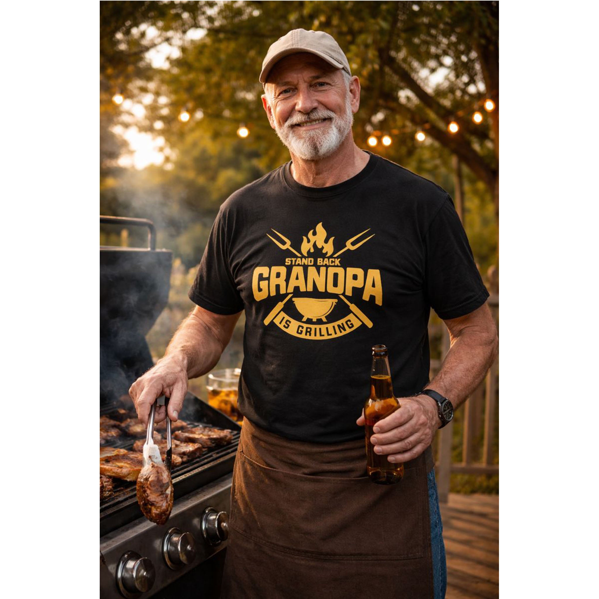 Grandpa Is Grilling T Shirt Funny BBQ Shirt for Grandpa, Grill Master Tee, Barbecue Gift