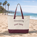 Easy Days canvas tote | Zippered canvas tote, front pocket