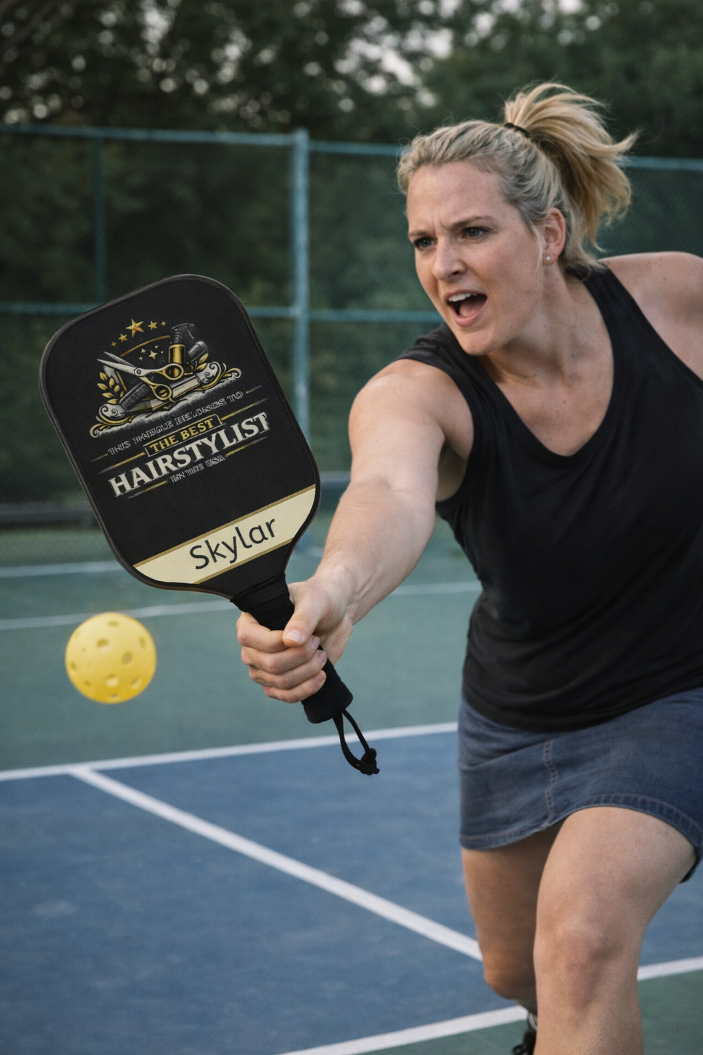 Personalized Hairstylist Pickleball Paddle Set | Gift for Hair Stylist | Custom Name Pickleball Racket | Salon Owner Gift