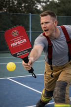 Personalized Firefighter Pickleball Paddle Set | Custom Fireman Gift | Best Firefighter Gift | Unique Pickleball Gift for Him