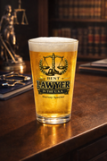 Personalized Lawyer Pint Glass | Best Lawyer in the USA Gift | Custom Attorney Beer Glass 16oz | Law School Graduation Gift