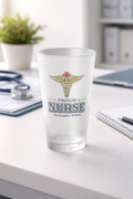Proud Nurse Frosted Pint Glass  Nurse Appreciation Gift RN Graduation Present  Custom Medical Beer Glass for Healthcare Worker