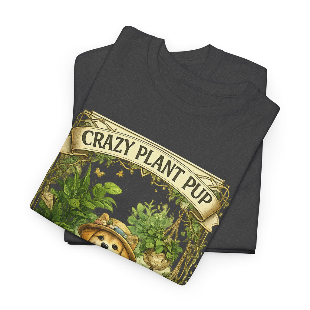 Crazy Plant Pup Shirt  Cute Dog Gardening T Shirt, Plant Lover Dog Tee, Funny Gardening Gift