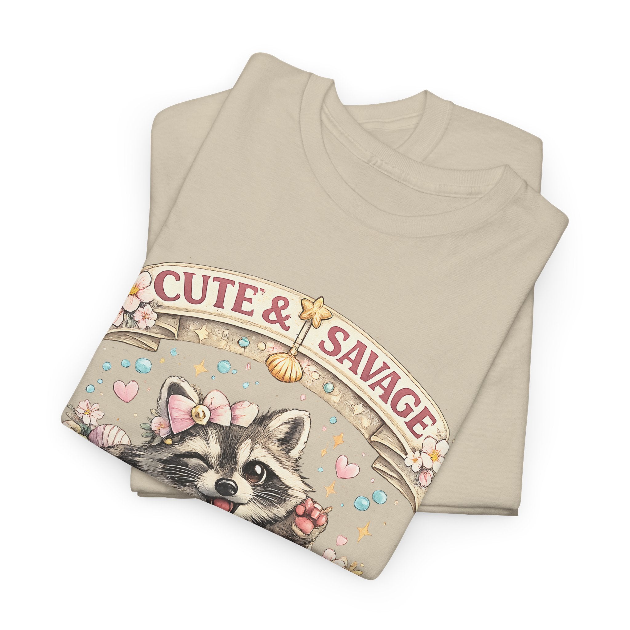 Cute and Savage Raccoon Shirt  Funny Cute Raccoon T Shirt, Hot Mess Express Tee, Animal Lover Gift