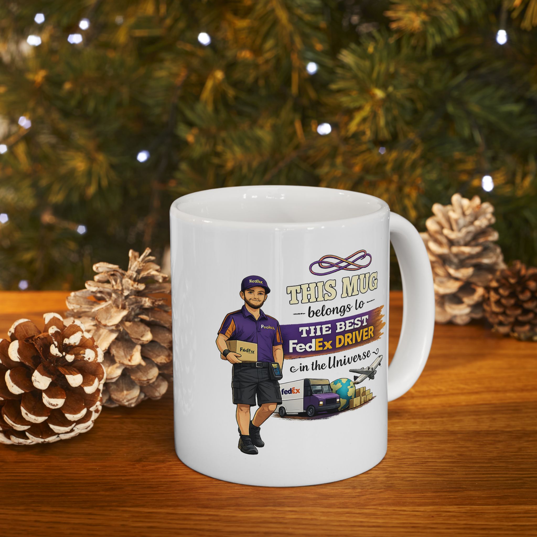 Best Delivery Driver Mug  This Mug Belongs To The Best Shipping Courier in the Universe, Delivery Driver Coffee Mug Gift