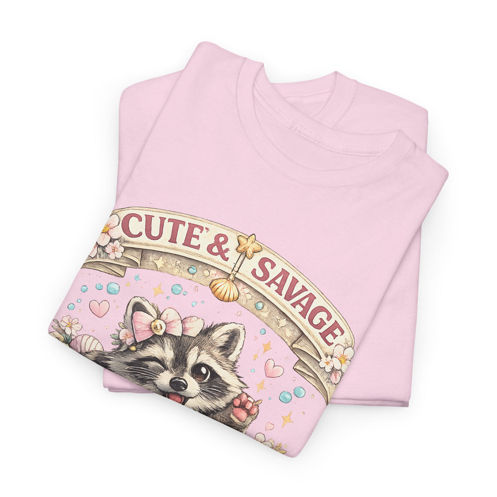 Cute and Savage Raccoon Shirt  Funny Cute Raccoon T Shirt, Hot Mess Express Tee, Animal Lover Gift