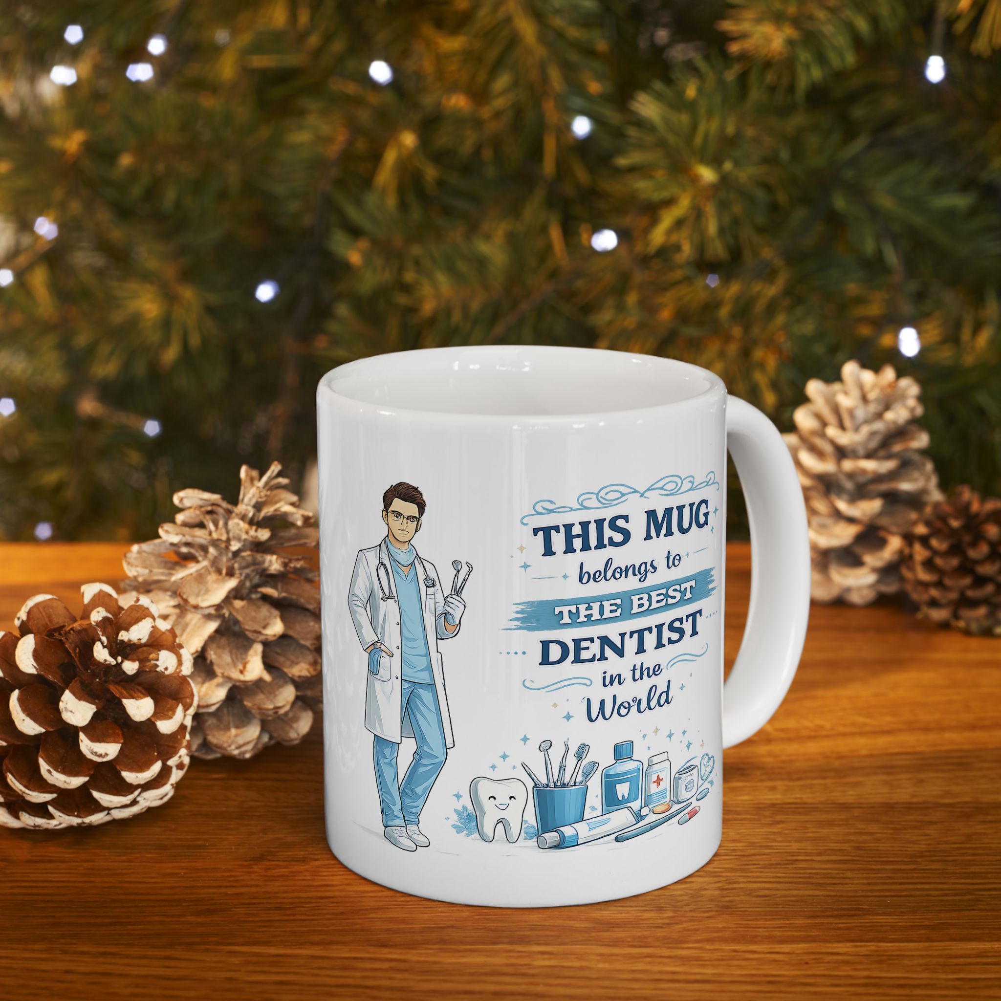 Best Dentist Mug This Mug Belongs To The Best Dentist in the World, Dentist Coffee Mug Gift