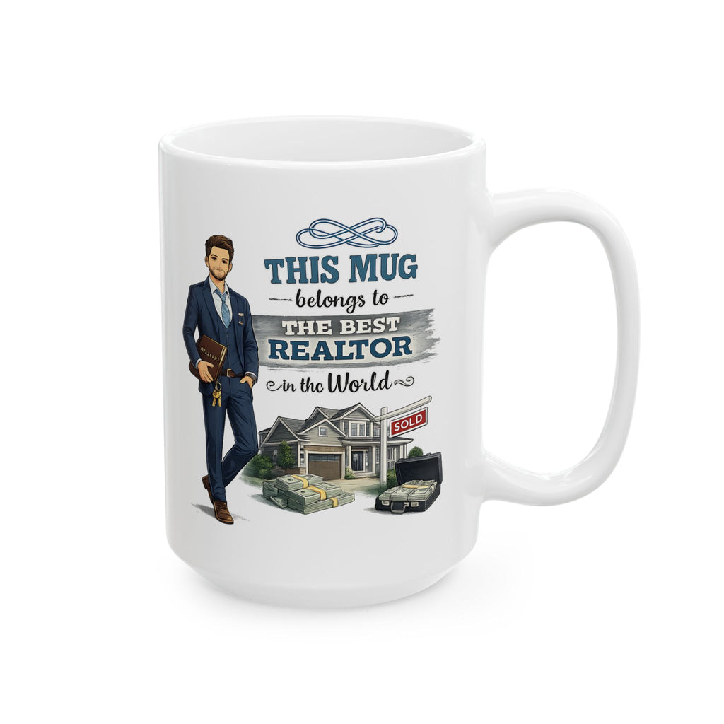 Best Realtor Mug This Mug Belongs To The Best Realtor in the World, Real Estate Agent Coffee Mug Gift