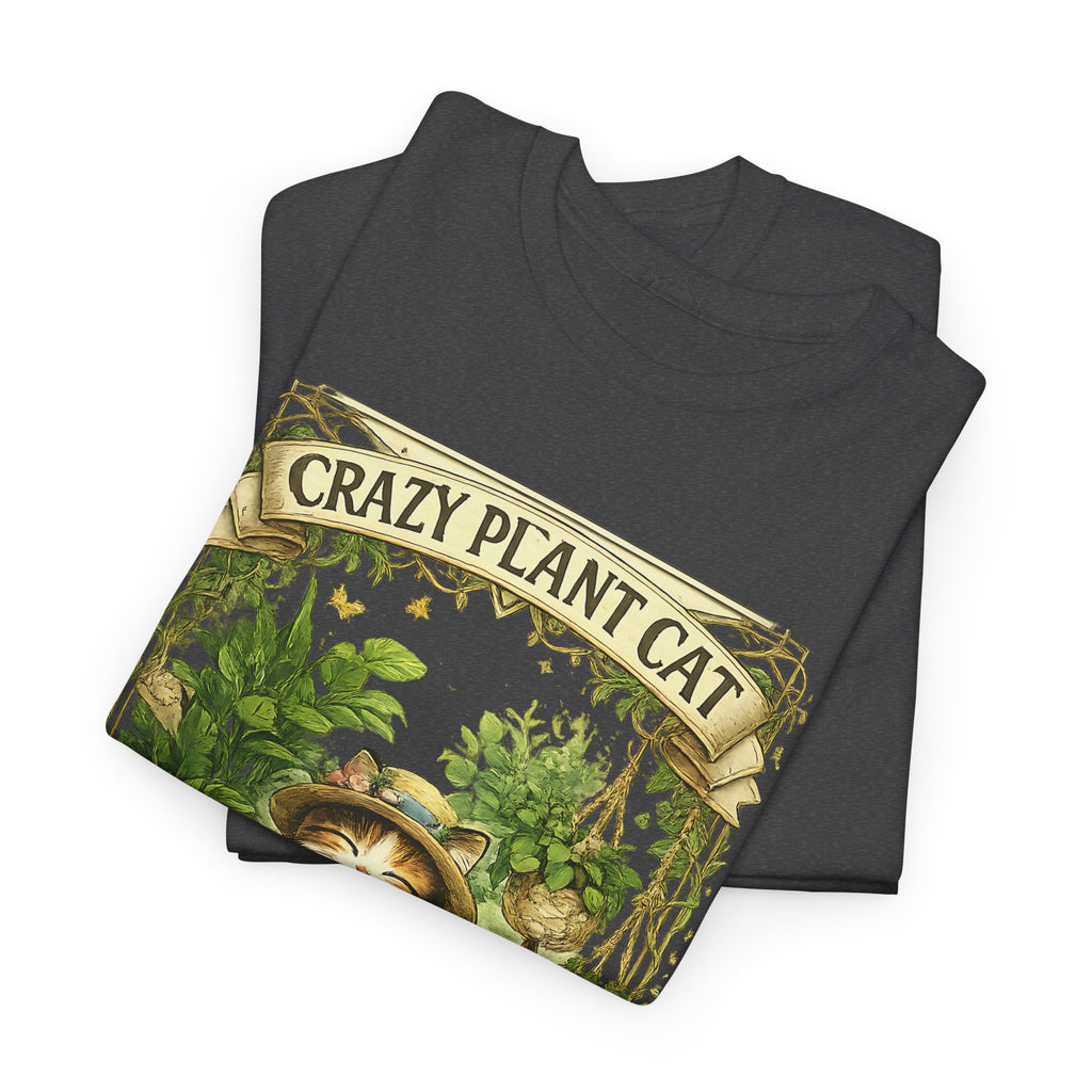 Crazy Plant Cat Shirt  Cute Cat Gardening T Shirt, Plant Lover Cat Tee, Botanical Cat Gift