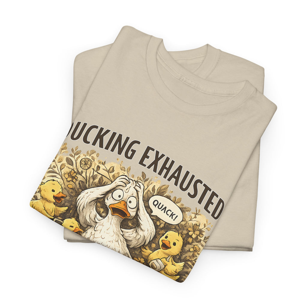 Ducking Exhausted Mom Life T Shirt  Funny Mom Shirt, Tired Mom Tee, Mom Life Graphic Shirt