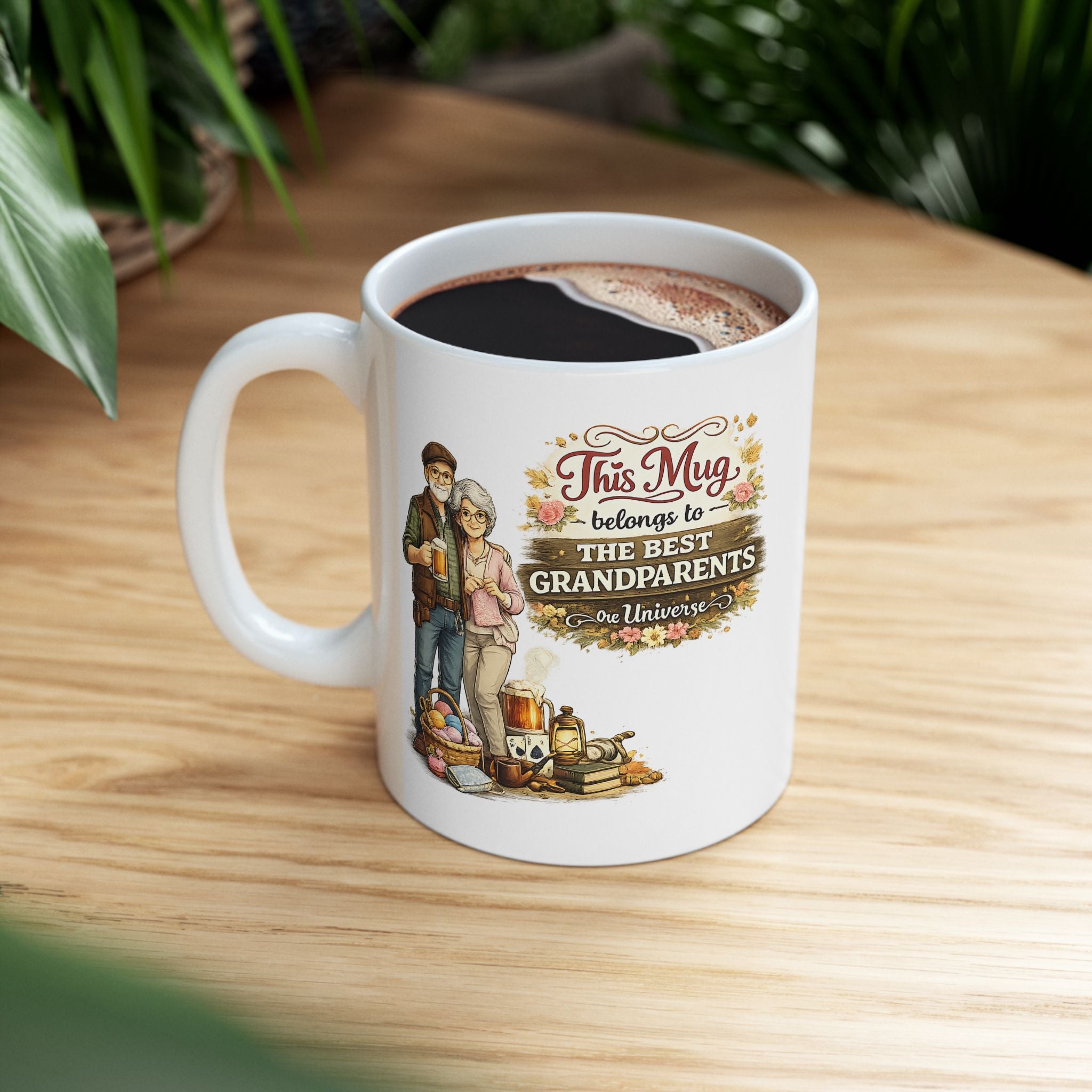 Best Grandparents Mug This Mug Belongs To The Best Grandparents in the Universe, Grandparents Coffee Mug Gift