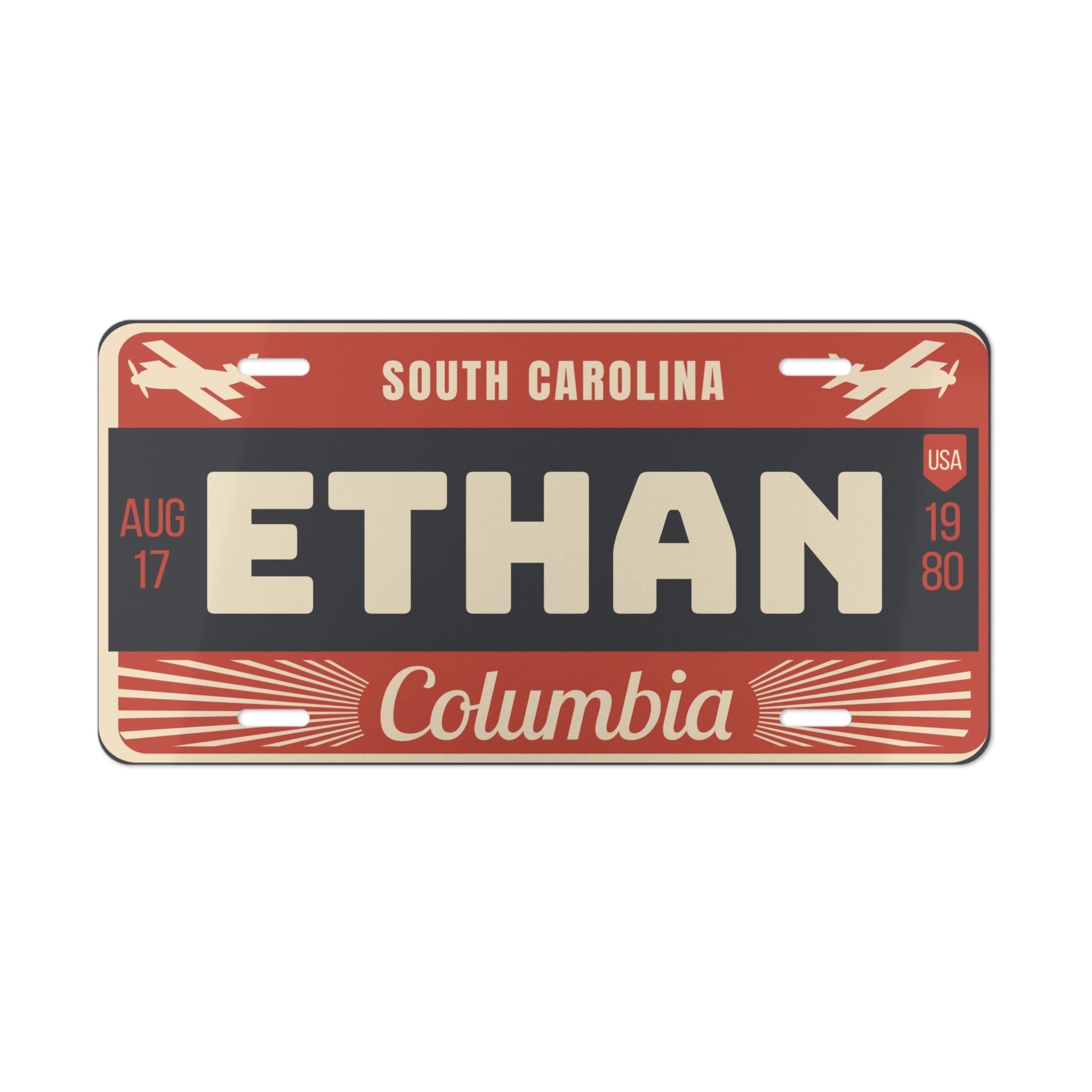 Personalized South Carolina License Plate | Custom Name Vanity Plate Sign | Vintage USA Wall Decor Gift