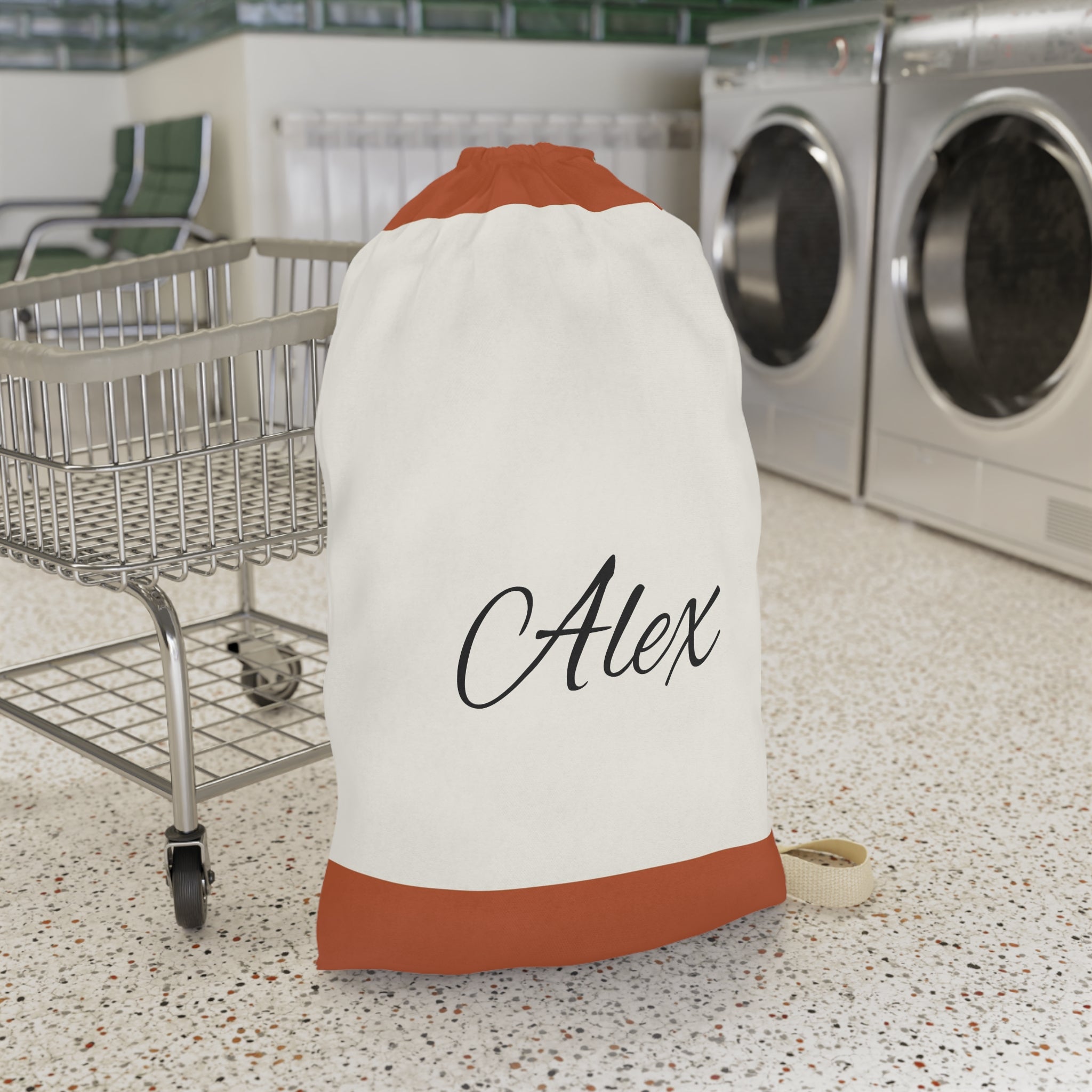 Personalized Name Laundry Bag, Canvas Laundry Sack | Monogram Laundry Bag
