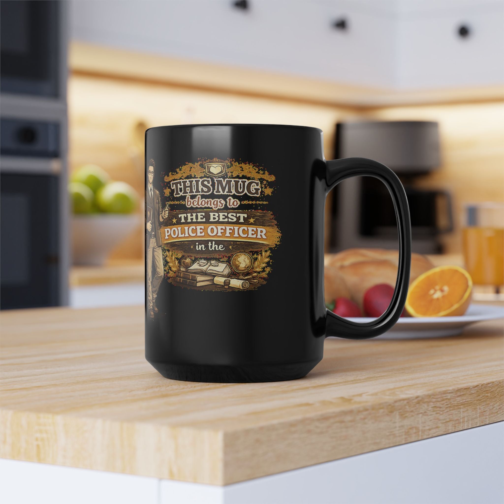 Best Police Officer Mug  This Mug Belongs To The Best Police Officer in the World, Law Enforcement Coffee Mug Gift