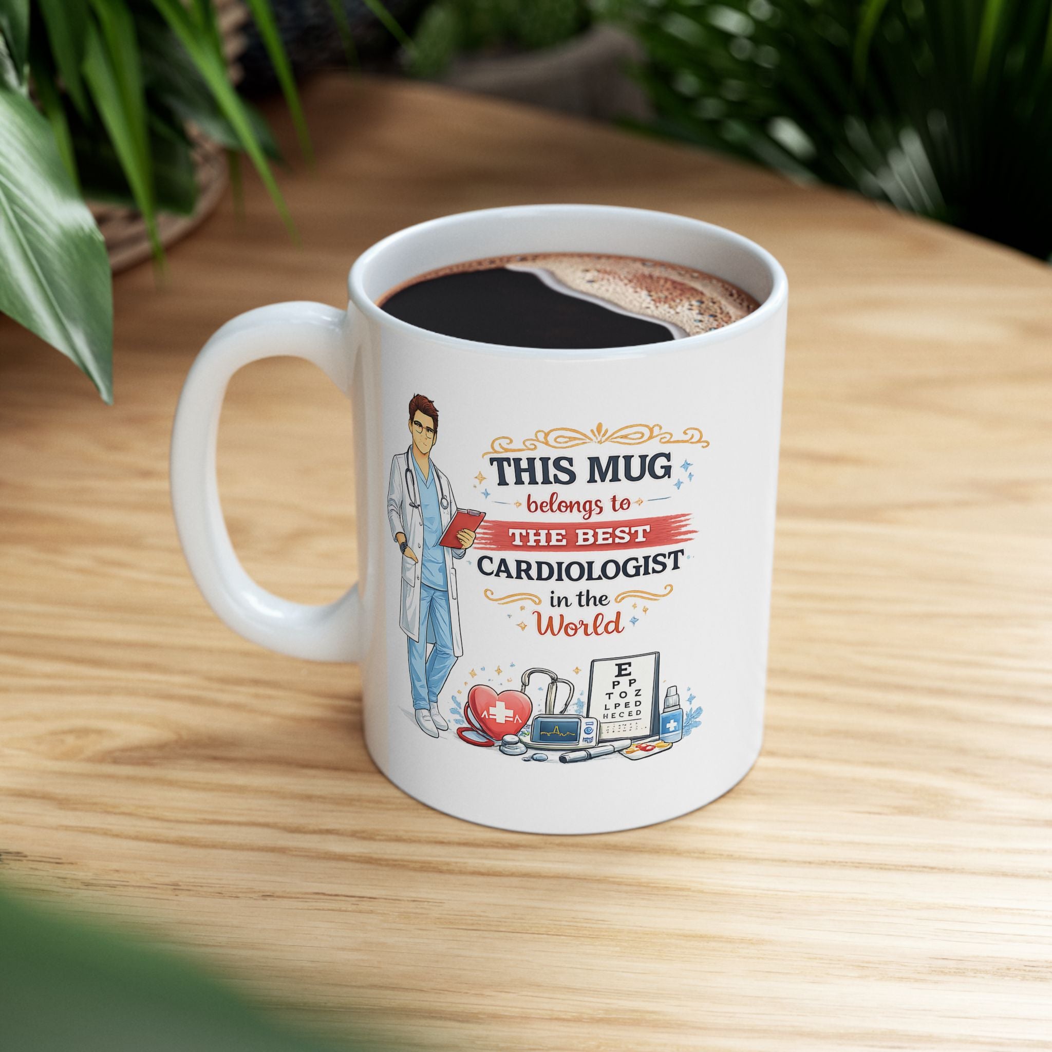 Best Cardiologist Mug This Mug Belongs To The Best Cardiologist in the World, Doctor Coffee Mug Gift