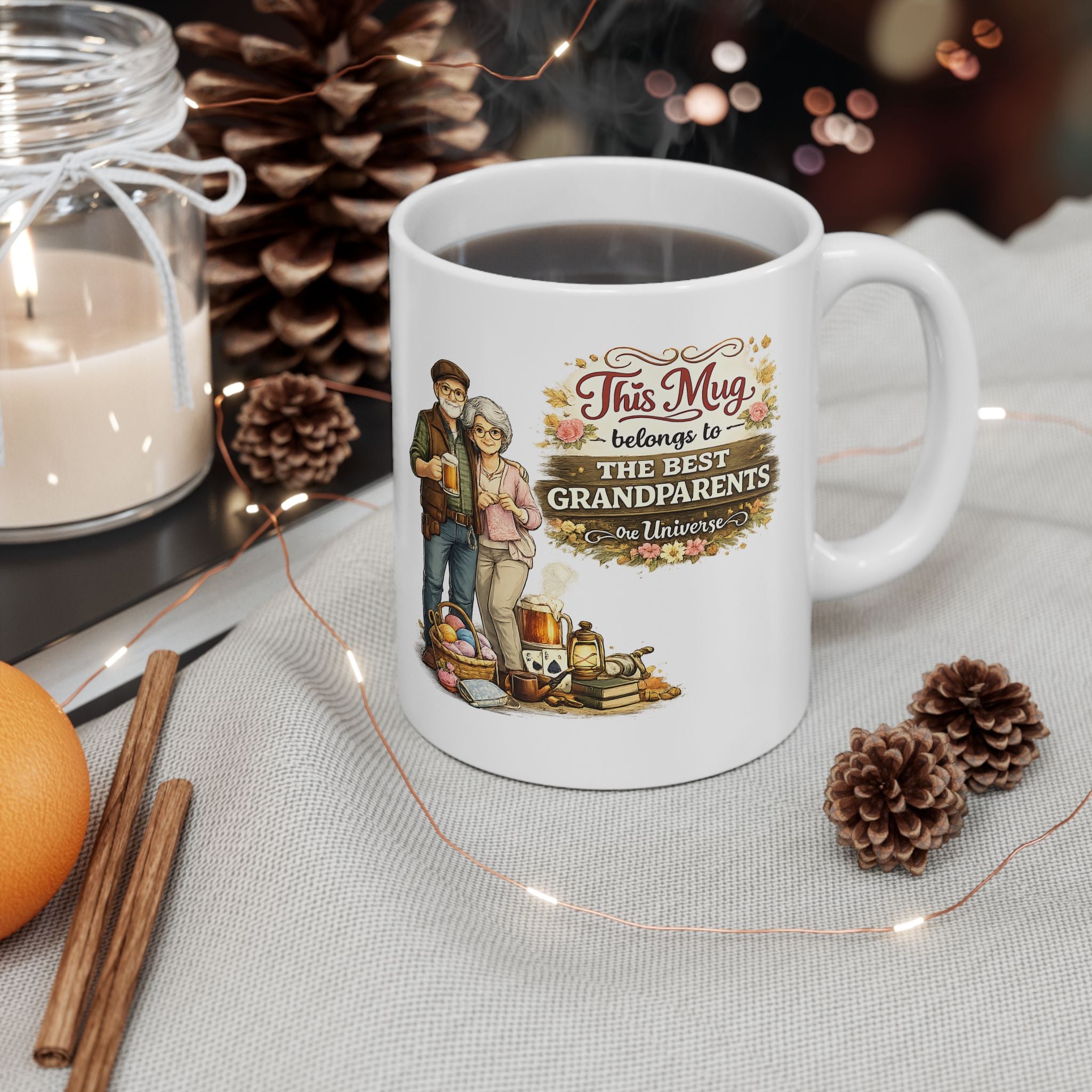 Best Grandparents Mug This Mug Belongs To The Best Grandparents in the Universe, Grandparents Coffee Mug Gift