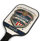 Personalized Firefighter Pickleball Paddle Set | Custom Fireman Gift for Him | First Responder Gift | Firefighter Dad Present