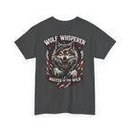 Wolf Whisperer Biker Shirt  Wolf Graphic T Shirt, Alpha Wolf Back Print Tee, Outdoor Biker Gift for Him