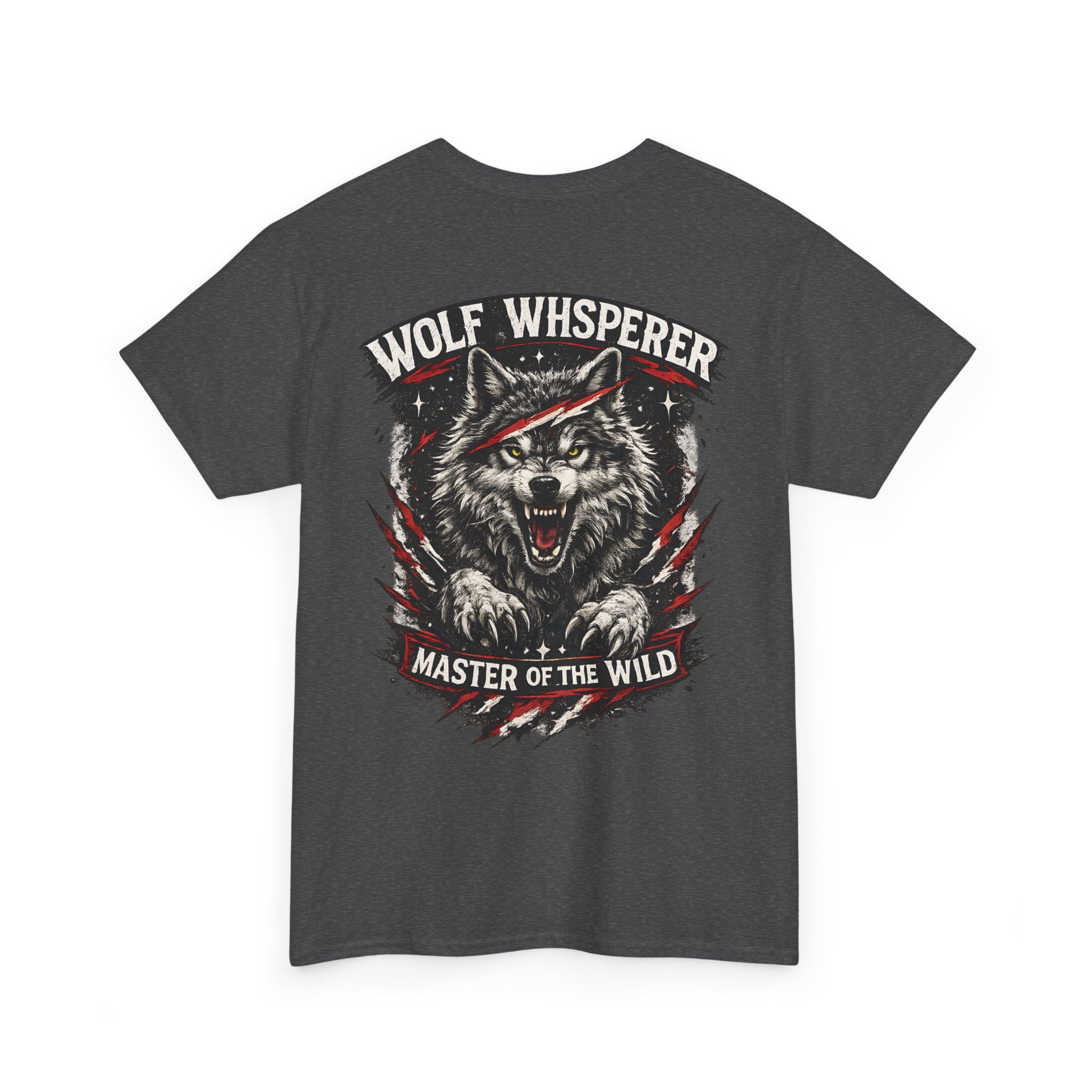 Wolf Whisperer Biker Shirt  Wolf Graphic T Shirt, Alpha Wolf Back Print Tee, Outdoor Biker Gift for Him