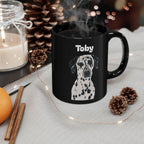 Personalized Pet Photo Mug  Custom Dog or Cat Picture Mug  Black Ceramic Coffee Cup 11oz 15oz  Pet Lover Gift