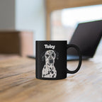 Personalized Pet Photo Mug  Custom Dog or Cat Picture Mug  Black Ceramic Coffee Cup 11oz 15oz  Pet Lover Gift